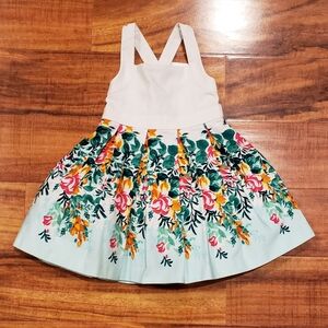 Janie and Jack NWT 12-18 months colorful canvas dress w/ tropical floral print